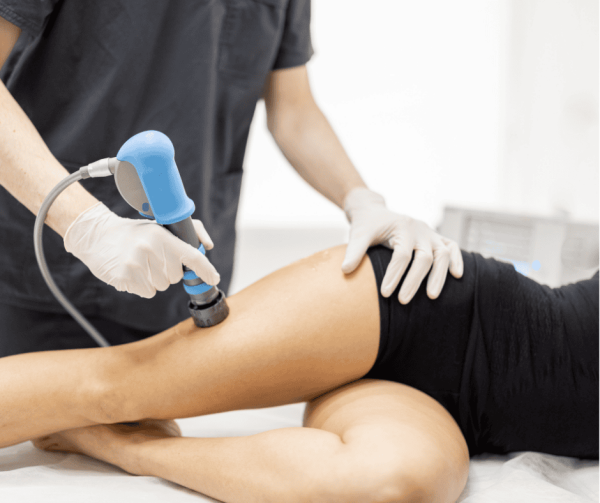 paciente con ondas de coche en fisioterapia