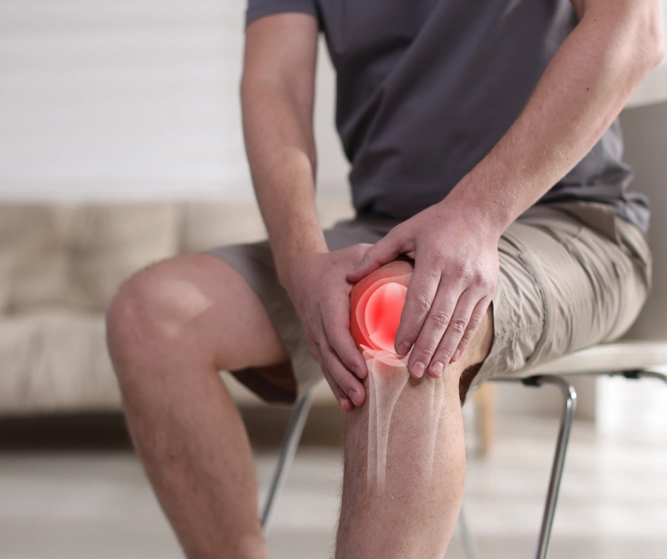 Hombre con condropatía rotuliana